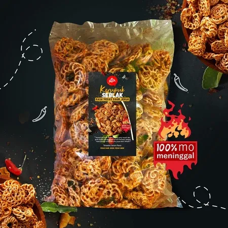 Yasnack Kerupuk Seblak Rafael Pedas Jeruk Renyah